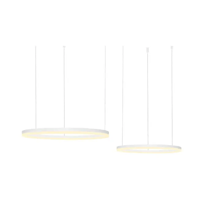 Lampa suspendata dimabila SELMA Ø80/60 CM - Alb