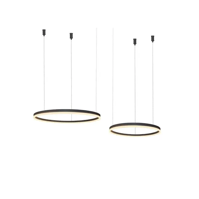 Lampa suspendata dimabila SELMA Ø80/60 CM - Negru