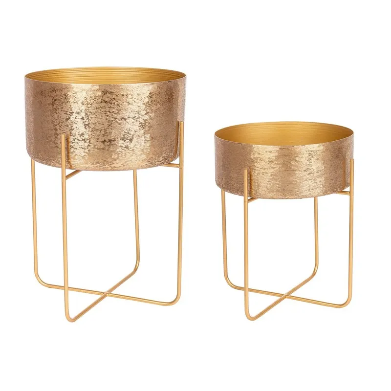 Set suport ghiveci VARANASI STAND ROUND GOLD - Default Title