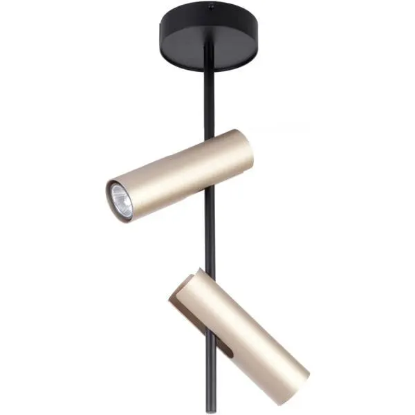 Lampă suspendată LEDA 2L BLACK/GOLD-PROMO STOC - Default Title