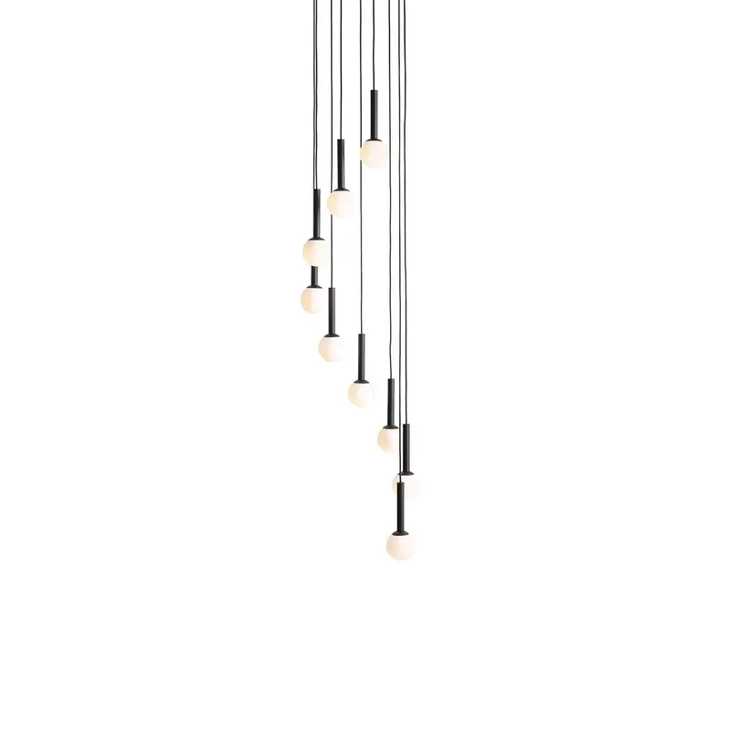 Lampa suspendata GUIRA RING 9 ALL BLACK - Default Title