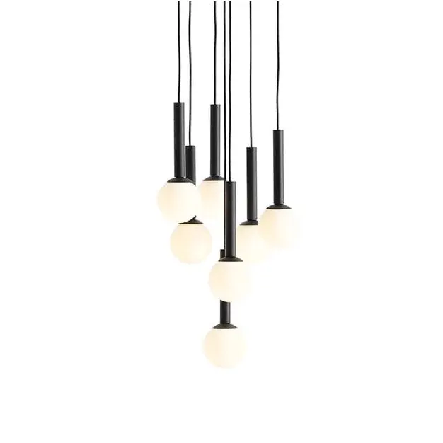 Lampa suspendata GUIRA 7 ALL BLACK - Default Title