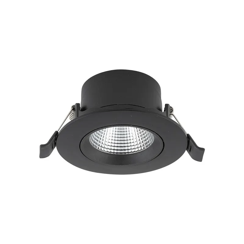 Spot incastrat LACHOLN 10W - Negru / Lumina calda 3000K