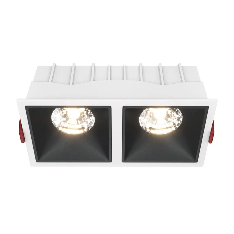 Spot incastrat KARALY DOUBLE SQUARE 3000K - Alb/Negru