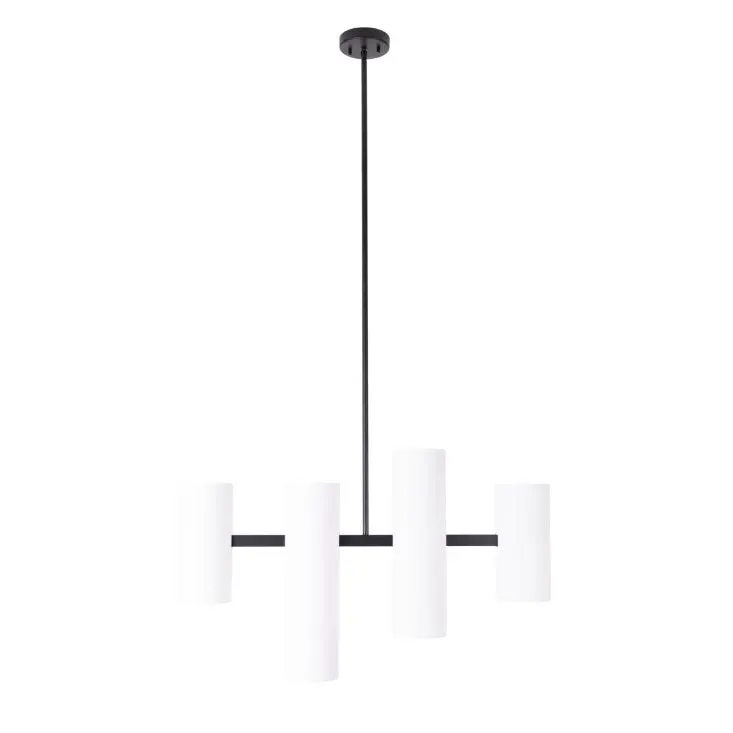 Lampa suspendata LASIER 4 - Alb/Negru