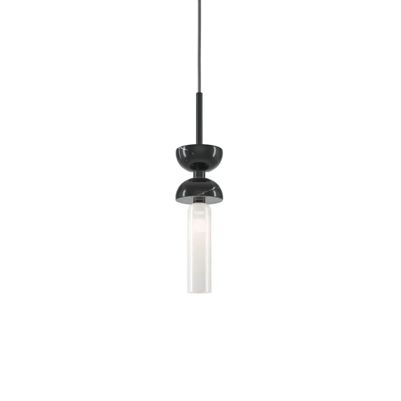 Lampa suspendata MARLOT LONG - Alb/Negru