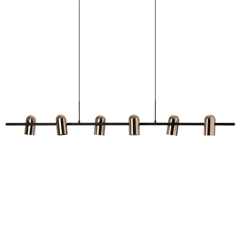 Lampa suspendata VARLIS LINIAR - Negru/Gold