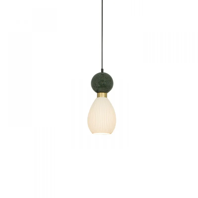 Lampa suspendata PAVALO Ø14 CM - Verde inchis