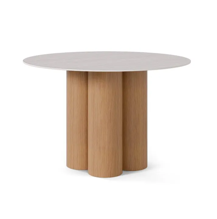 Masa ARDMONT OAK Ø120 CM - Alb / Ø120cm