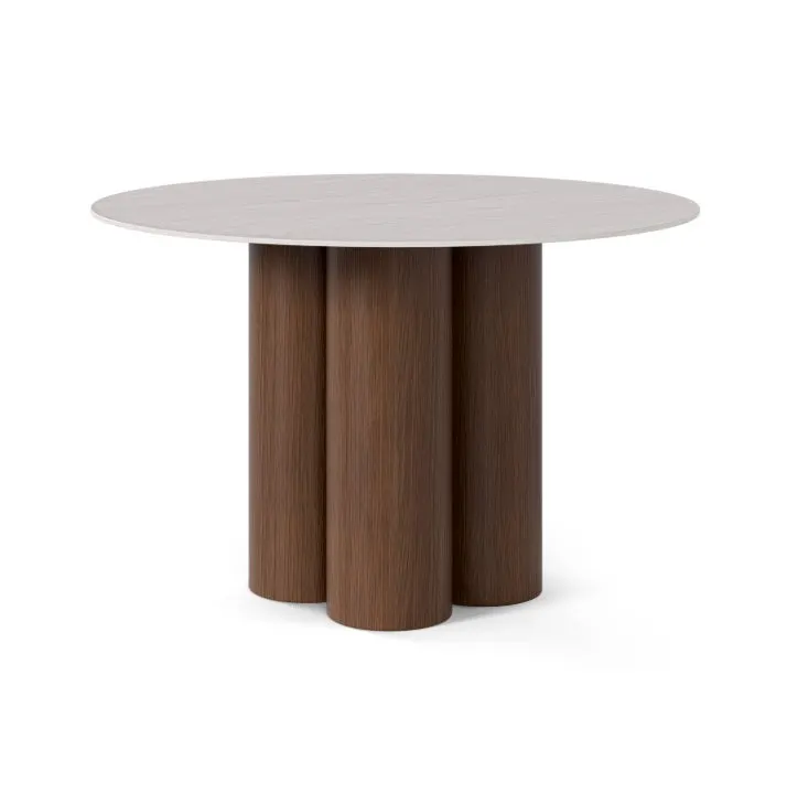 Masa ARDMONT WALNUT Ø120 CM - Alb / Ø120cm