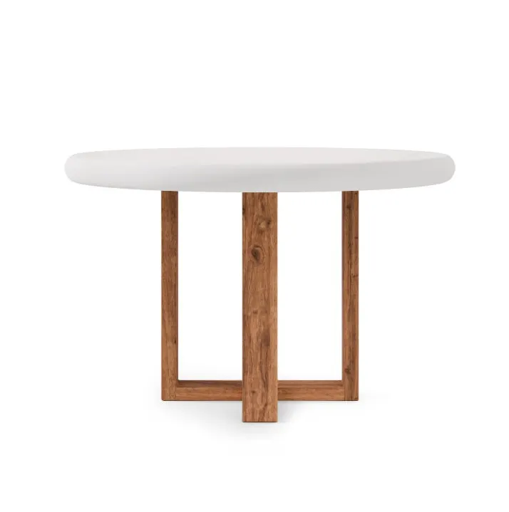 Masa RETIRO Ø100/120 CM - Alb / Ø120cm