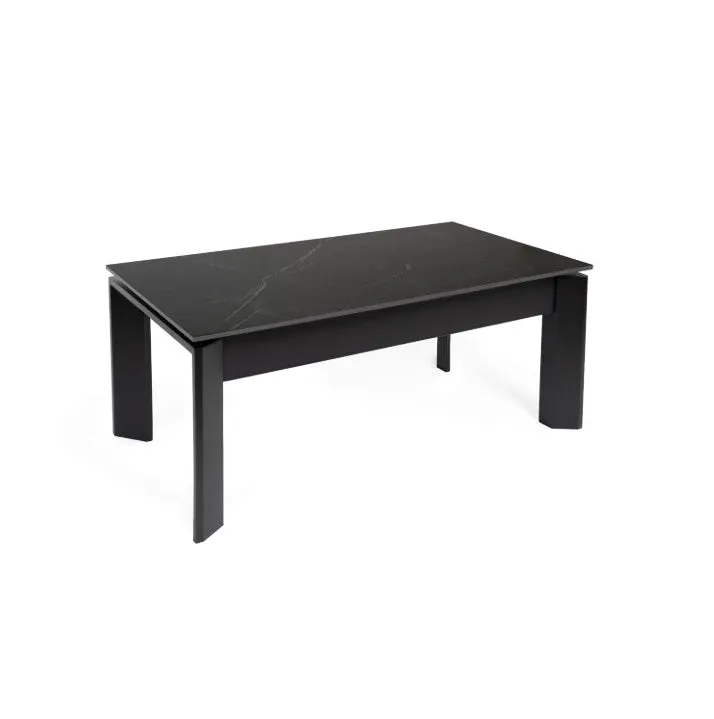 Masuta de cafea TARIFA W/B/G 110 x 60 x 42/69 CM - Negru
