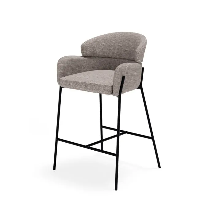 Scaun de bar BERGIN H65 CM - Taupe