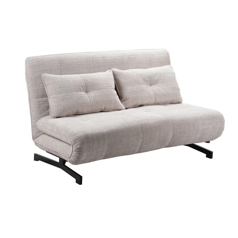 Canapea extensibila 2 locuri SCALEDA 142 CM - Cream