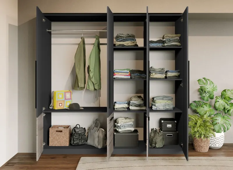 Dulap 2m Noce Gri — imaginea 2