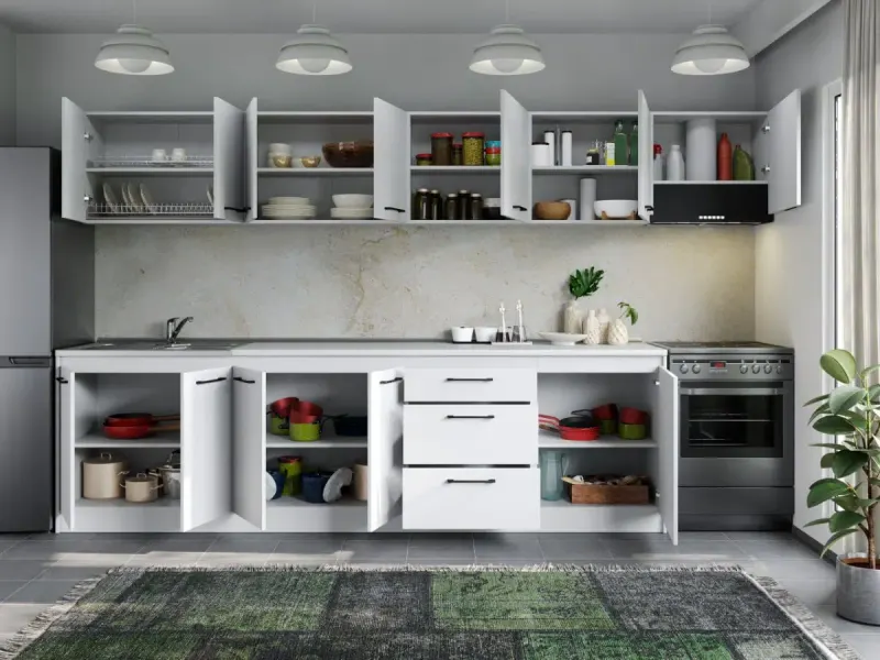 Set Mobila Bucatarie Mina Pure 340 Alb C159 — imaginea 2