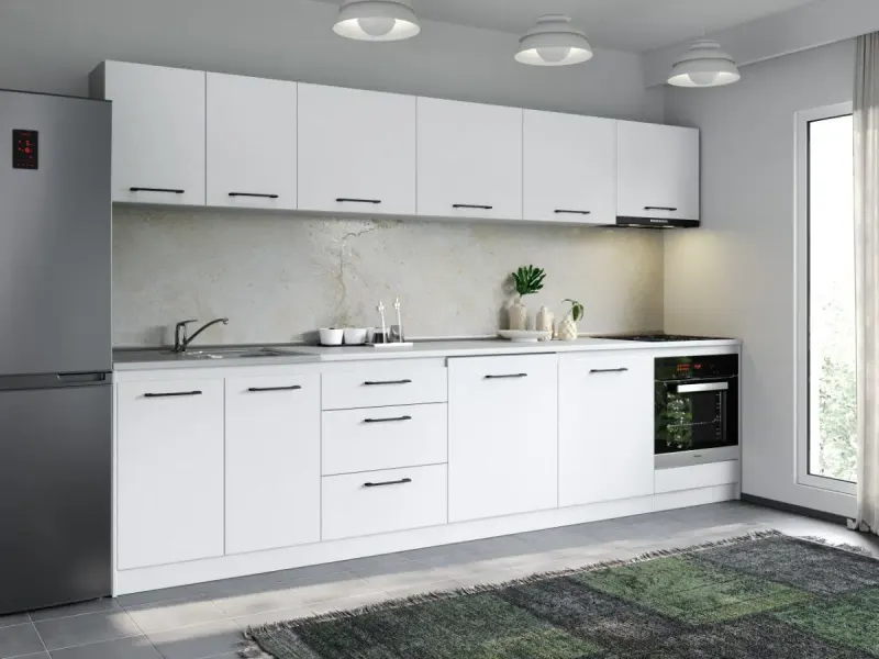 Set Mobila Bucatarie Mina Pure 320 Alb C158