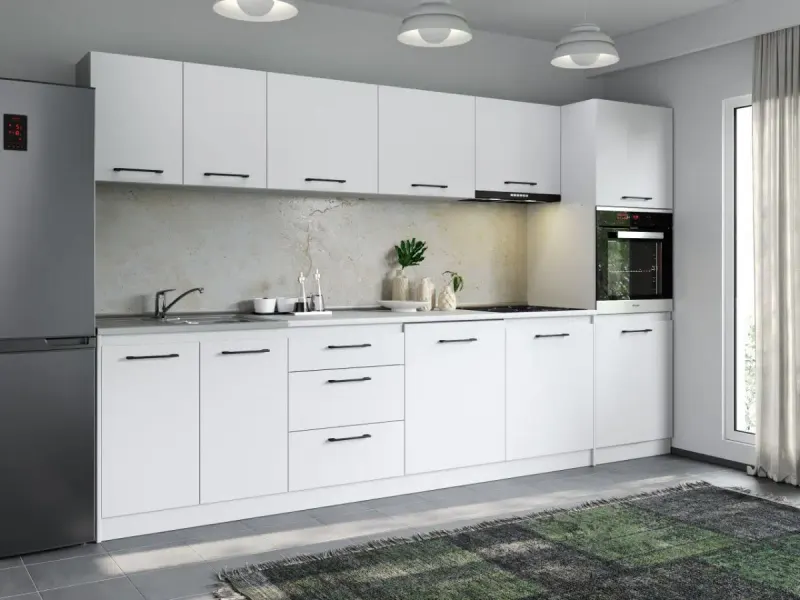 Set Mobila Bucatarie Mina Pure 320 Alb C157
