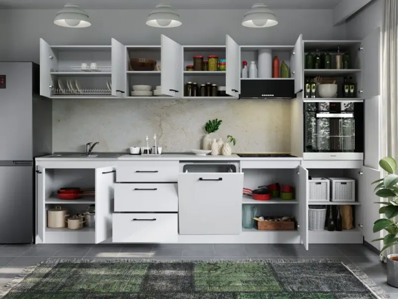 Set Mobila Bucatarie Mina Pure 320 Alb C157 — imaginea 2