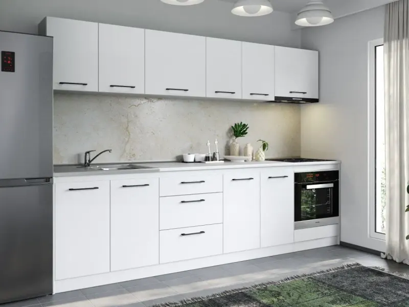 Set Mobila Bucatarie Mina Pure 280 Alb C155