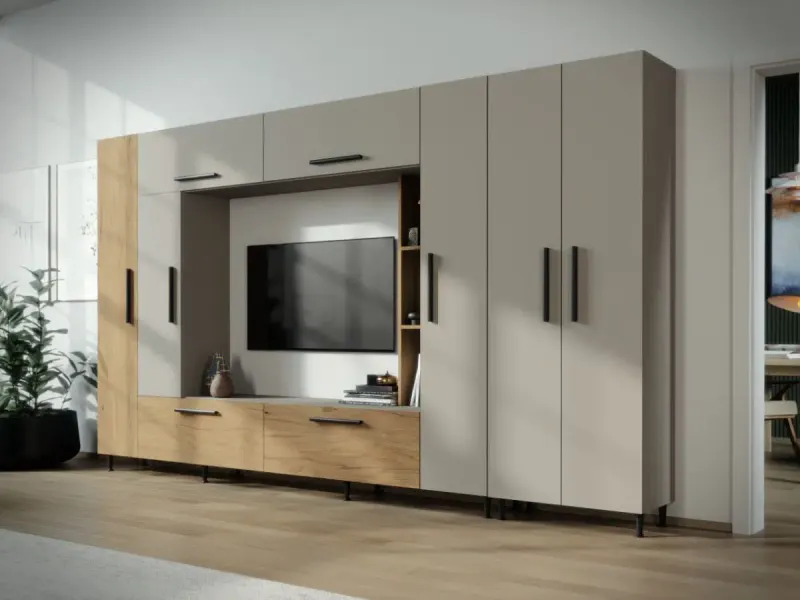 Living Nano - bej cu stejar - Combo