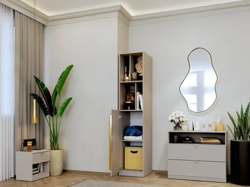 Dulap dormitor haine Bej/casmir 1U Auris — imaginea 2