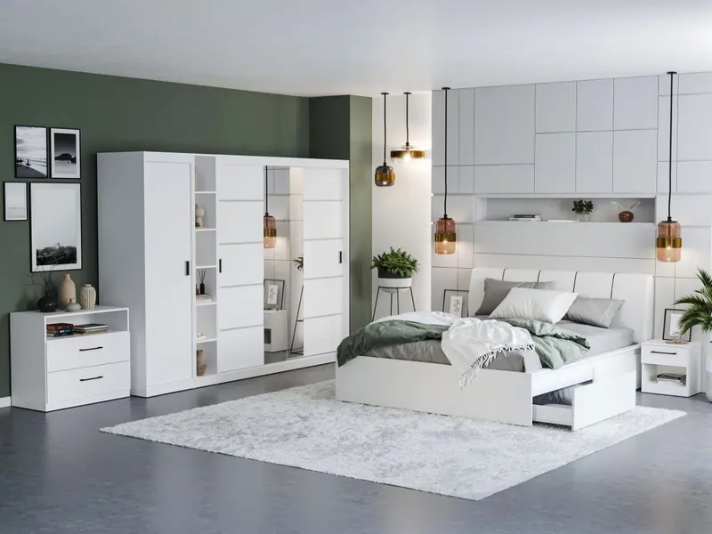 Dulap Nordis 256 usi alb/oglinda — imaginea 3