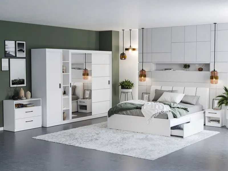Dulap Nordis 256 usi oglinda/alb — imaginea 3
