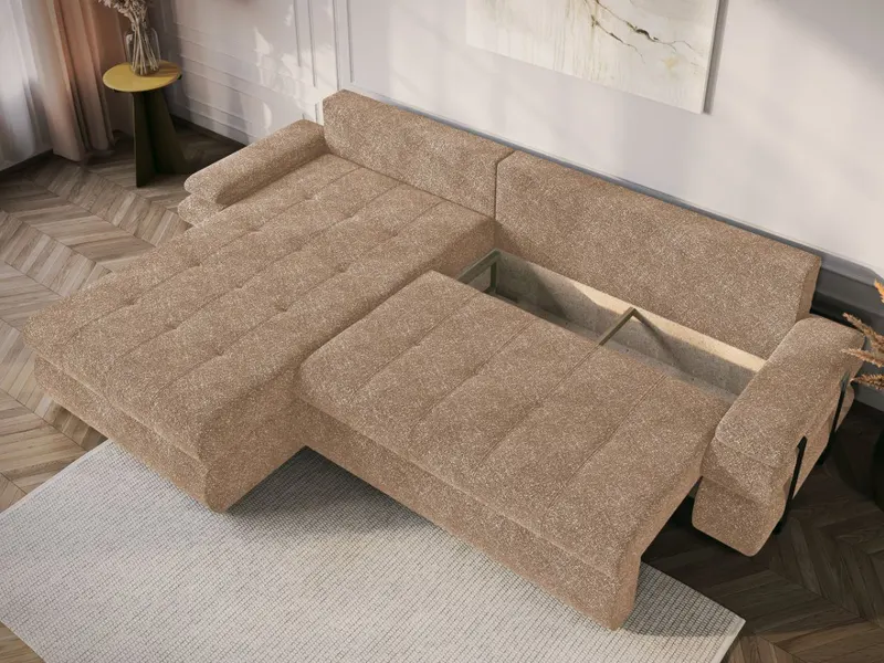Coltar Extensibil Molly Plusat Bej — imaginea 3