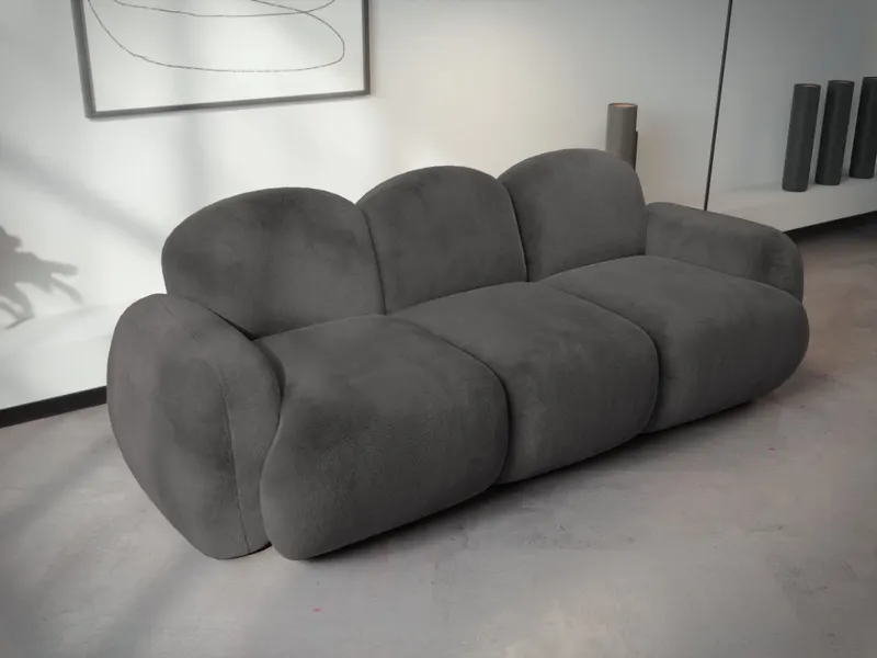 Canapea bubble Zenvia plusata antracit — imaginea 3