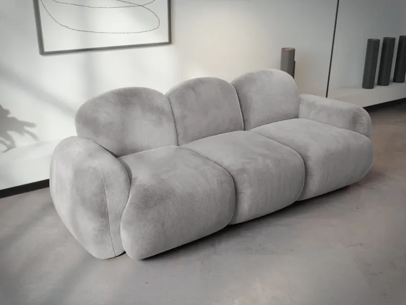 Canapea bubble Zenvia plusata gri — imaginea 3