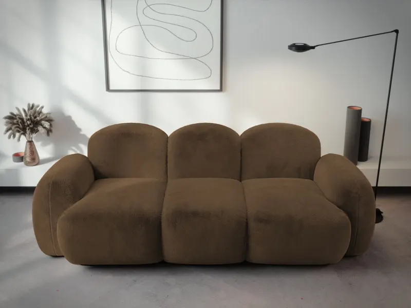 Canapea bubble Zenvia plusata maro — imaginea 2