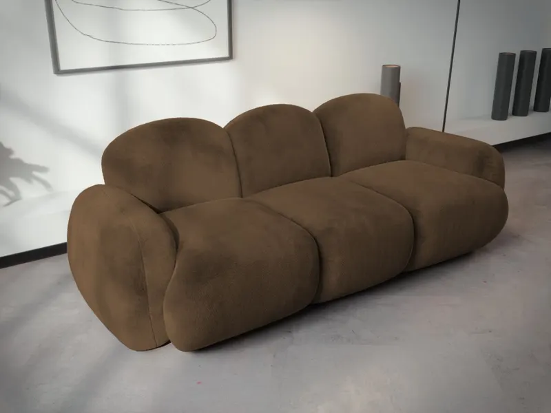 Canapea bubble Zenvia plusata maro — imaginea 3