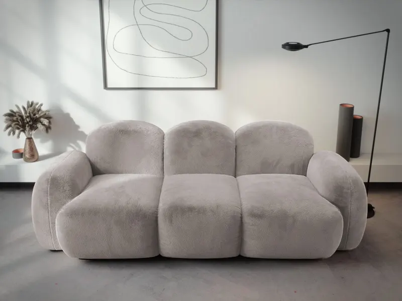 Canapea bubble Zenvia plusata bej — imaginea 2