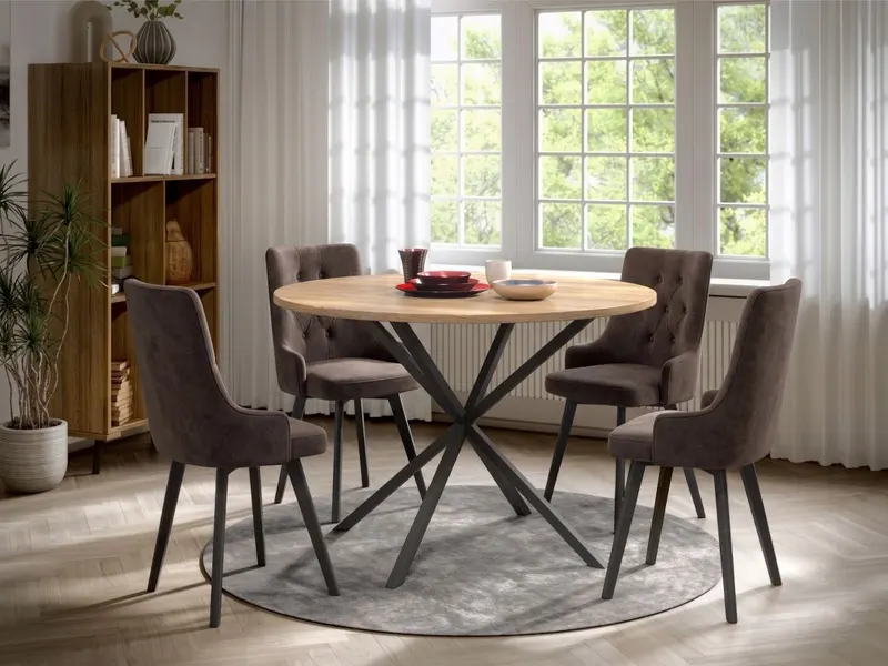 Set Masa Rotunda Spira + 4 Scaune Talin Maro