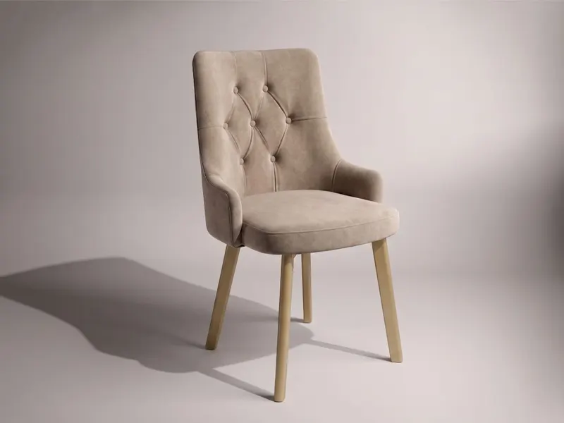 Scaun Talin Tapitat Bej Maro / Stejar