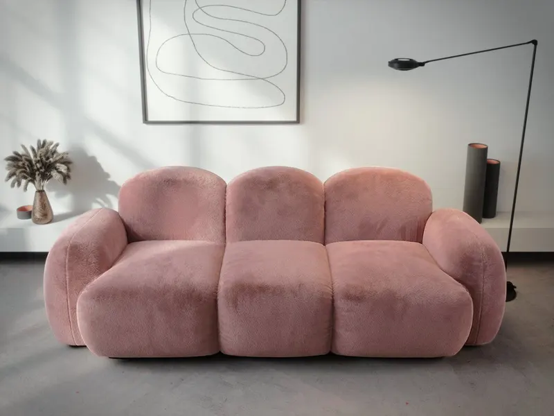 Canapea bubble Zenvia plusata roze — imaginea 2