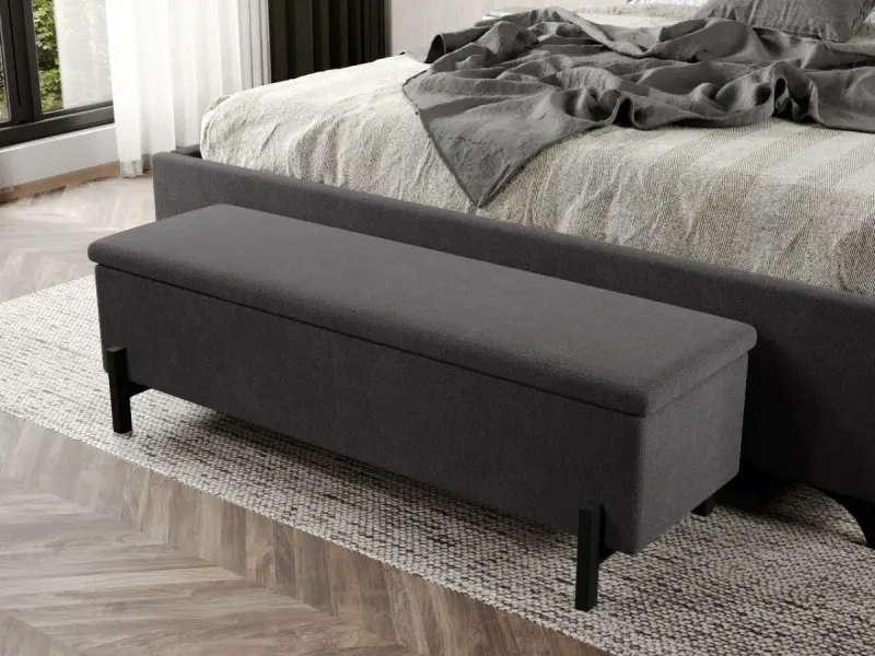 Bancheta tapitata Steel Gri Antracit
