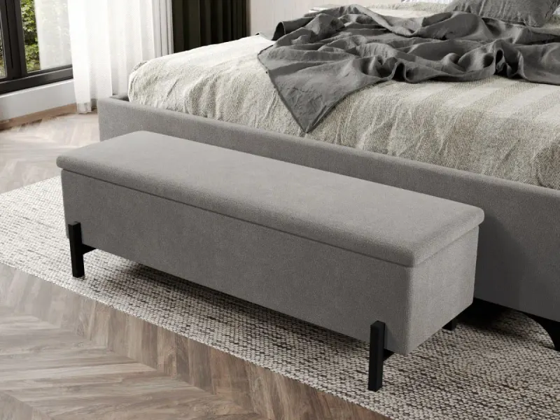Bancheta tapitata Steel Gri