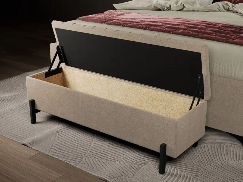 Bancheta tapitata Olimp Crem — imaginea 2