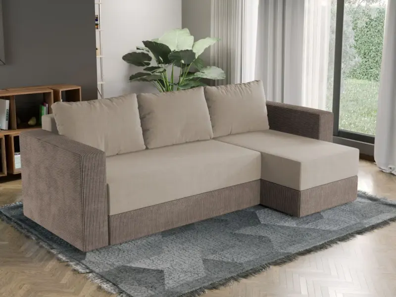 Coltar Extensibil Alfa Catifea Bej / Reiat Cappuccino