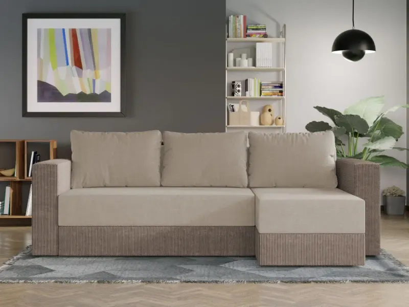 Coltar Extensibil Alfa Catifea Bej / Reiat Cappuccino — imaginea 2