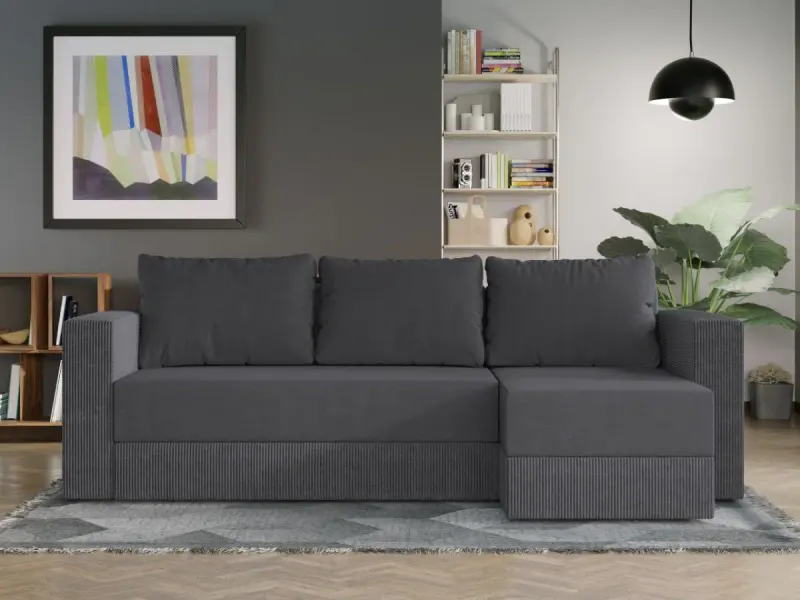 Coltar Extensibil Alfa Catifea / Reiat Gri Inchis — imaginea 2