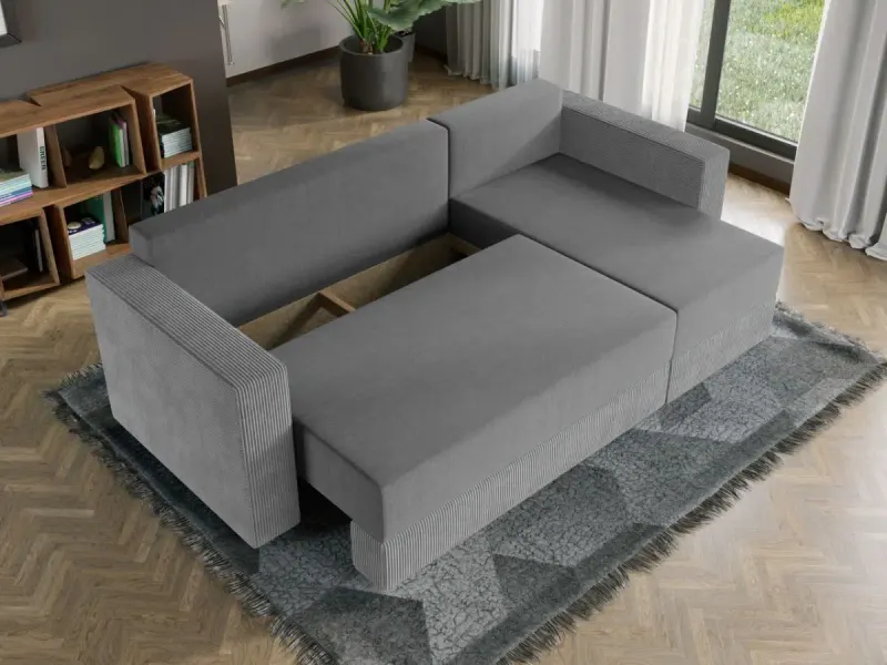 Coltar Extensibil Alfa Catifea / Reiat Gri Deschis — imaginea 3