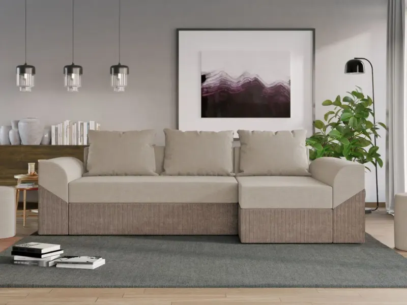 Coltar Extensibil Cali Catifea Bej / Reiat Cappuccino — imaginea 2