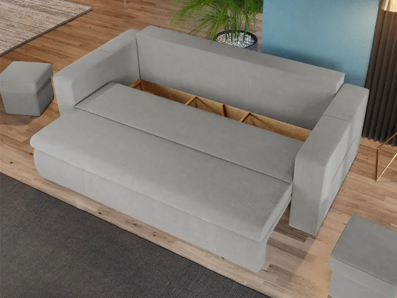 Canapea Extensibila Rita Gri Deschis — imaginea 3