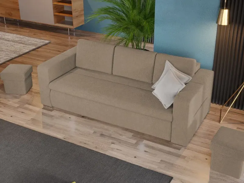 Canapea Extensibila Rita Cappuccino — imaginea 2