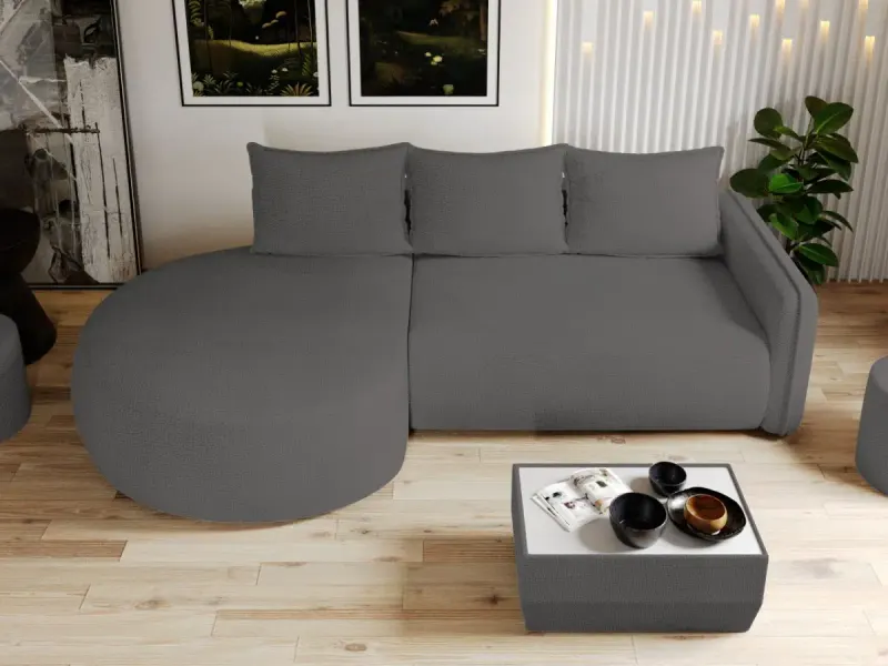 Coltar Extensibil Fiore Plusat Gri Antracit — imaginea 2
