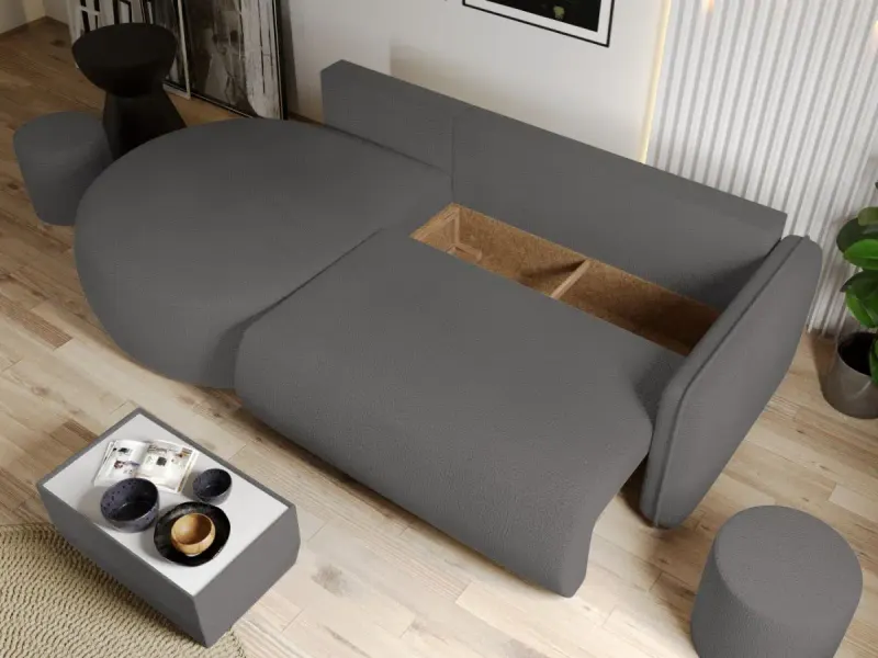Coltar Extensibil Fiore Plusat Gri Antracit — imaginea 3