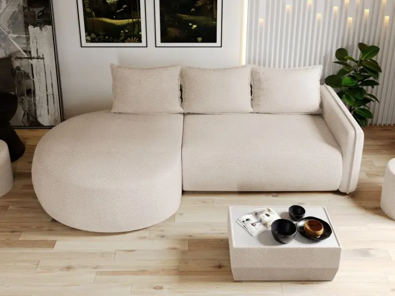 Coltar Extensibil Fiore Plusat Crem — imaginea 2